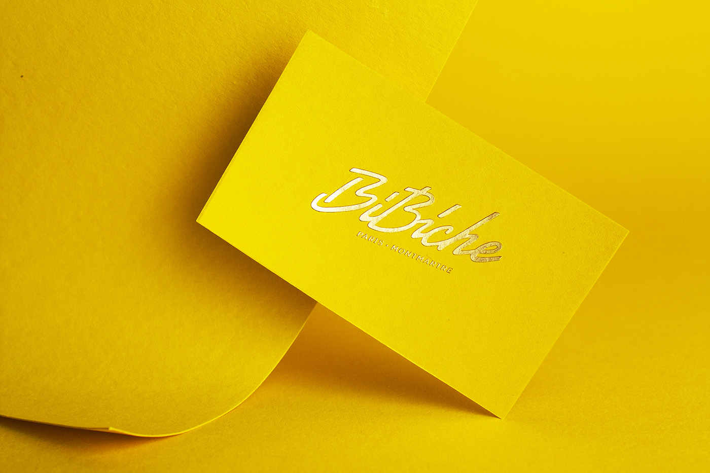 Carte de visite Colorplan Citrine et Or Brillant