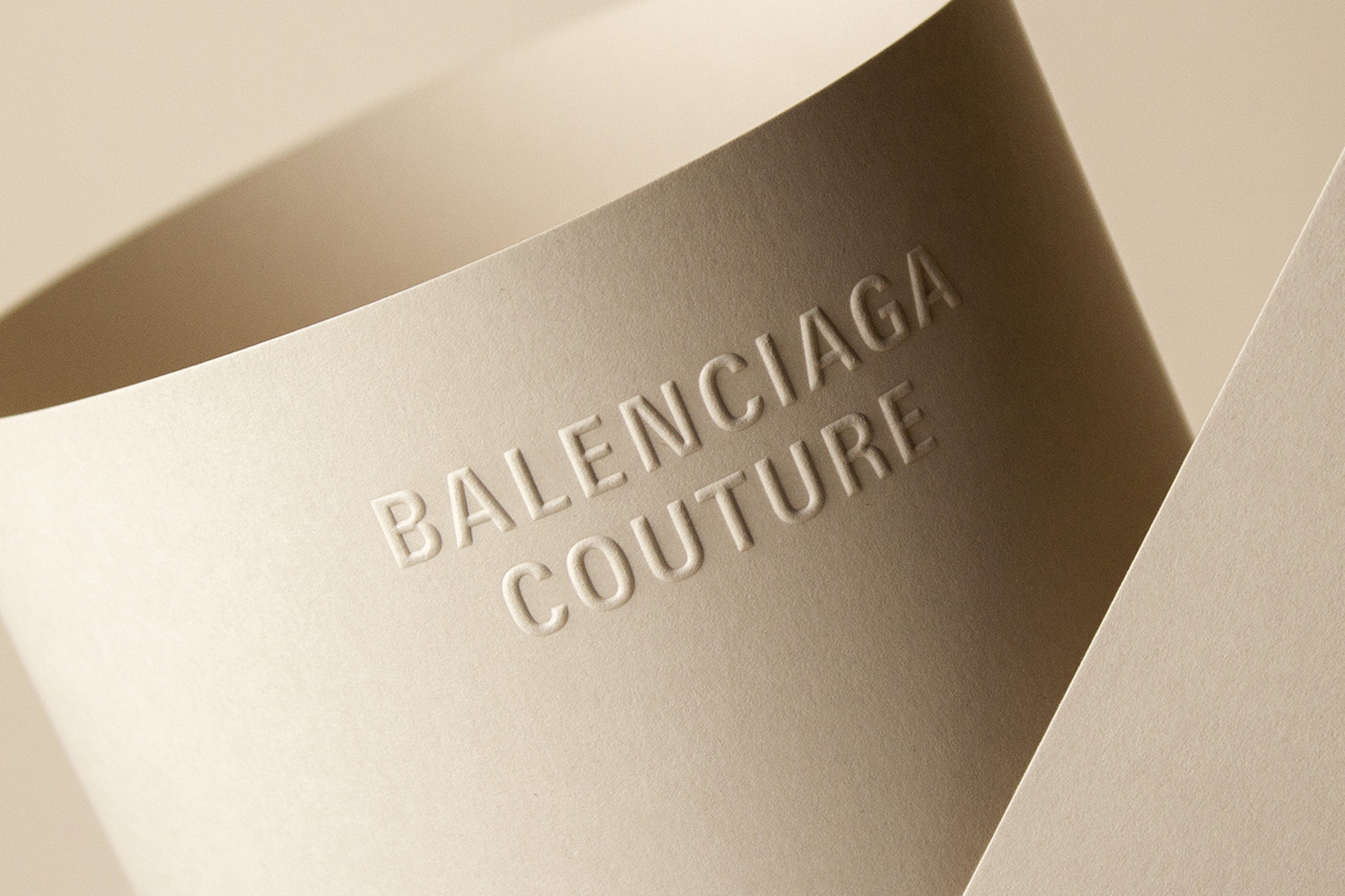 Invitations Balenciaga Show - Printed by Atelier Bulk